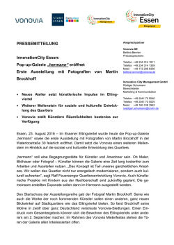 PRESSEMITTEILUNG InnovationCity Essen