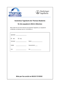 über dieses Faxformular - Thomae