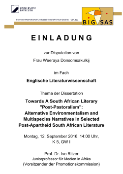 Towards A South African Literary