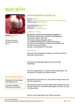 Johannisbeeren-Quark Eis