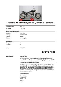 Detailansicht Yamaha XV 1600 Royal Star €,€UMBAU