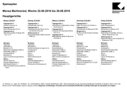 Speiseplan Mensa Martinsried, Woche 22.08.2016 bis 26.08.2016