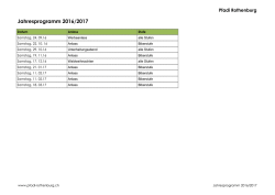 Jahresprogramm Biber