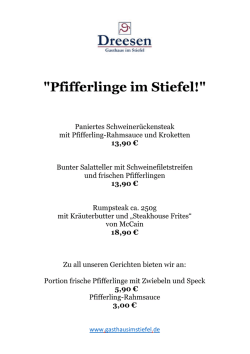Informationen! - Gasthaus im Stiefel