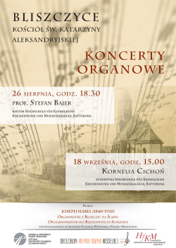 Bliszczyce koncerty organowe - HfKM Hochschule für katholische