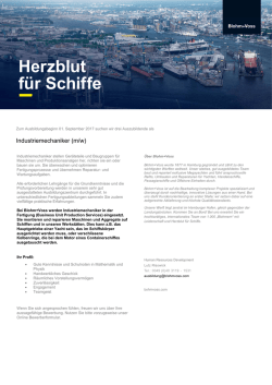Herzblut f&uuml;r Schiffe