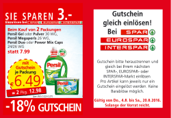 Page 1 SIE SPAREN B.- Gutschein Einzulösen bei