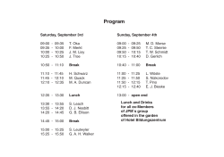 Program - Chemie Uni Basel