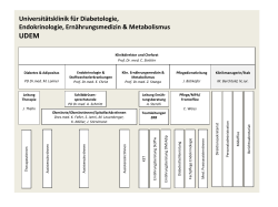 Organigramm als PDF - Universitätsklinik für Diabetologie