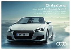 Einladung Audi Sundowner