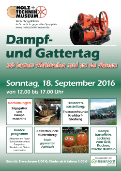 In Kooperation mit - Hessisches Holz + Technik Museum
