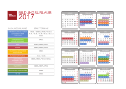 Jahreskalender Bildungsurlaube 2017