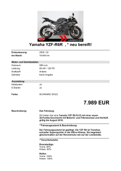 Detailansicht Yamaha YZF-R6R €,€* neu bereift!