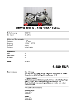Detailansicht BMW K 1200 S €,€ABS * ESA * Extras