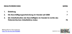 ו . Einleitung 2. Die Beschäftigungsen^cklung im Handel seit 2008 3