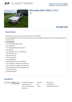 Mercedes-Benz 500 E (1992) 69.000 EUR