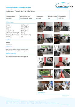 apartment / short-term rental / Bonn