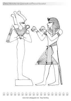 Osiris, Herrscher der Unterwelt und Pharao Haremhab