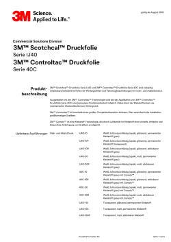 Produktinformation 3M™ Druckfolie Serie IJ40/40C