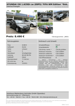 Preis: 8.490 - Autohaus Meklenborg