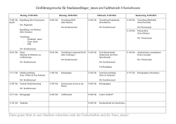 Einf&uuml;hrungswoche f&uuml;r Studienanf&auml;nger am Fachbereich 4