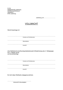 vollmacht - Stadtgemeinde Judenburg