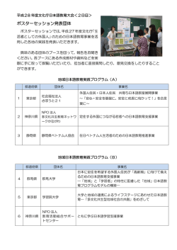 ポスターセッション発表団体
