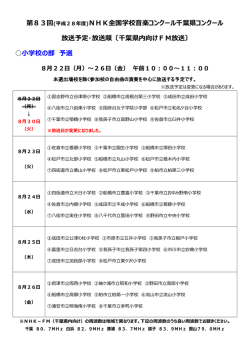 参加校 放送順