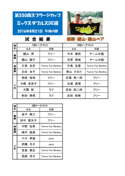 ミックスダブルスDE級