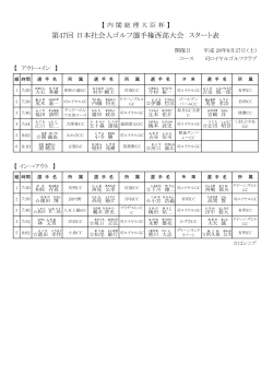 第47回 日本社会人ゴルフ選手権西部大会 スタート表