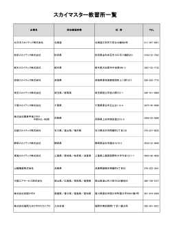 スカイマスター教習所一覧