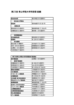 第23回 青山学院大学同窓祭 組織