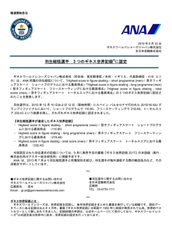 羽生結弦選手 3 つのギネス世界記録®に認定