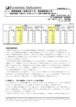 Economic Indicators 定例経済指標レポート