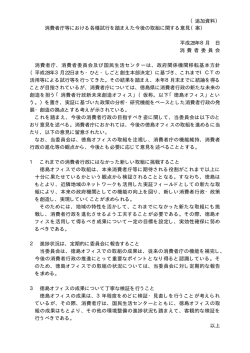 （追加資料） 消費者庁等における各種試行を踏まえた今後の取組