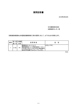 質問回答書 - 日本郵政
