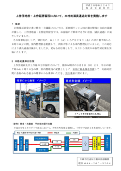 上作団地前・上作延停留所において、本格的満員通過対策を