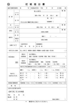 妊娠届出書（PDF：159KB）