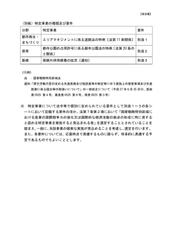 （別紙）特定事業の種類及び要件（PDF形式：131KB）