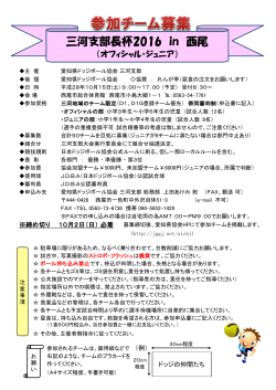 三河支部長杯2016 in 西尾