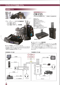 ワイヤレスビデオ伝送装置「IDX CAM WAVE」