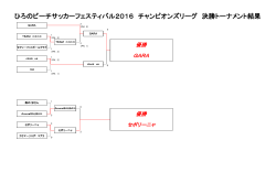 ひろのビーチサッカーフェスティバル2016 チャンピオンズリーグ 決勝