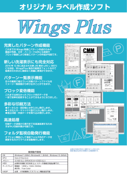 Wings Plus オリジナル ラベル作成ソフト 充実したパターン作成機能
