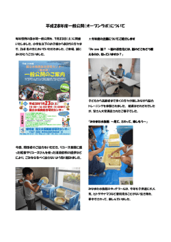 一般公開のご報告