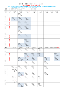 第41回 千葉ジュニアサマーテニストーナメント 変更後日程表 （8/22 12
