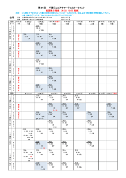 第41回 千葉ジュニアサマーテニストーナメント 変更後日程表 （8/22 12