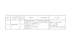 試験区分 所 属 （学部・研究科／研究 室） 採 用 予定数 職務内容 求める