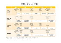 募集スケジュール（予定）