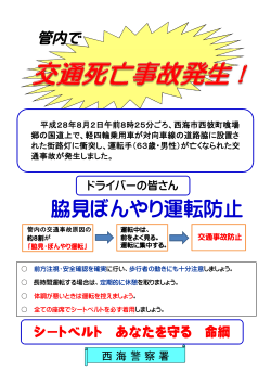 脇見ぼんやり運転防止