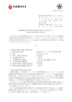 行使価額修正条項付き第10回新株予約権